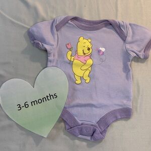Disney Baby - Lavender Winnie the Pooh Short Sleeve Bodysuit Onesie